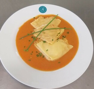 Recetario CREPES DE MARISCO CON SALSA AMERICANA